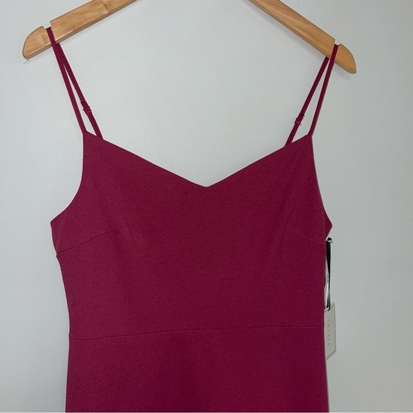 1. State Ruffle-Hem Dress Size 4 US Berry Charm Red Pink Spaghetti-Strap NWT - Picture 4 of 11